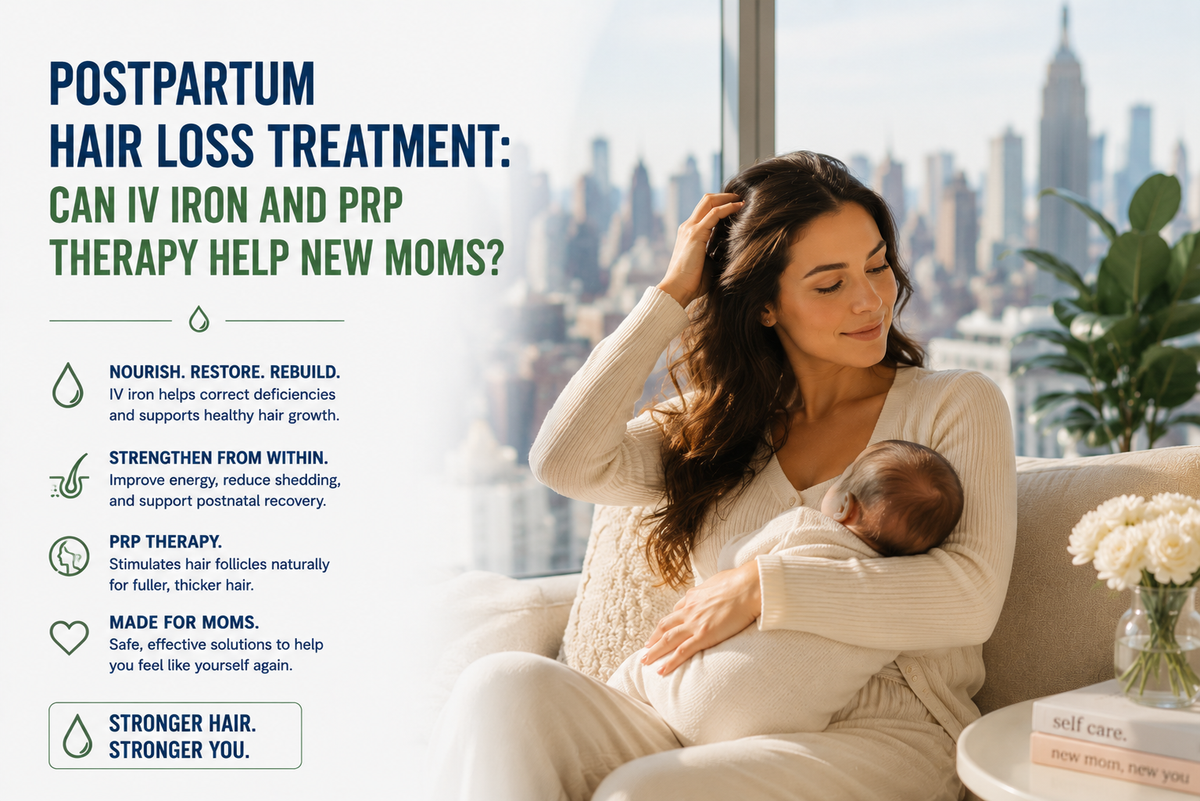 Postpartum Hair Loss Treatment: Can IV Iron and PRP Therapy Help New Moms?