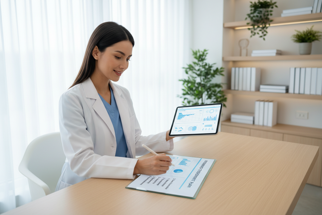 Physician reviews your history and prescribes your plan image